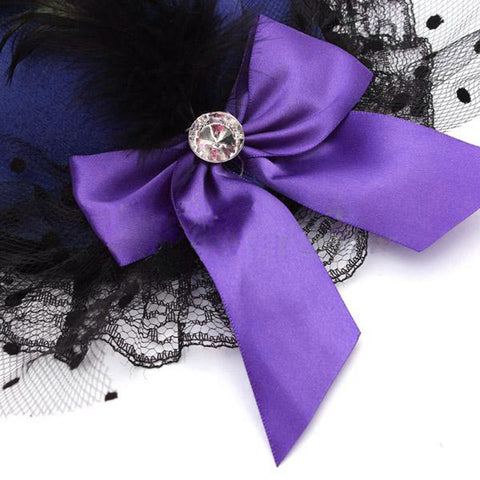 Feather Rose Lace Fascinator