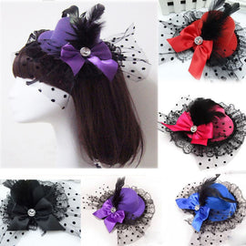 Feather Rose Lace Fascinator