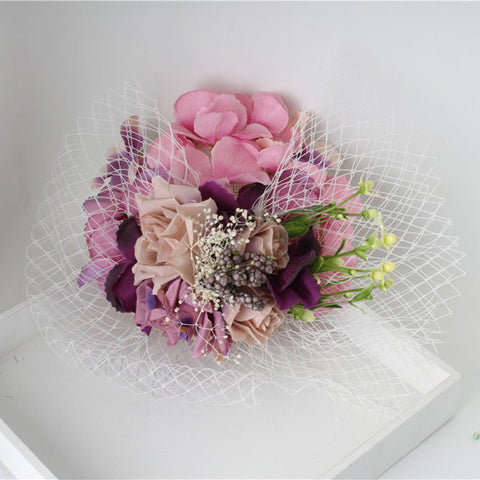 Fabric Flower Mesh Fascinator
