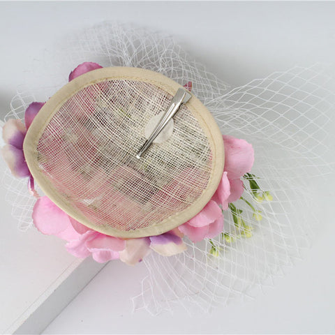 Fabric Flower Mesh Fascinator