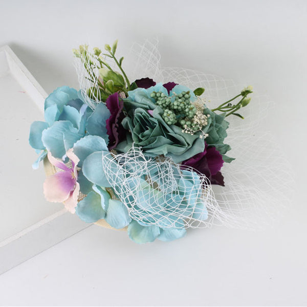 Fabric Flower Mesh Fascinator