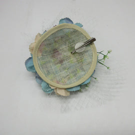 Fabric Flower Mesh Fascinator