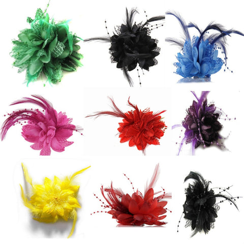 Flower Feather Fascinator