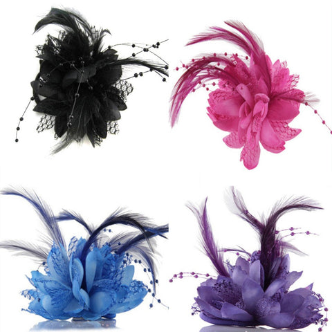Flower Feather Fascinator