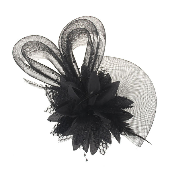 Feather and flower Fascinator