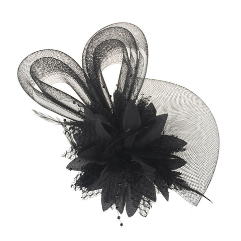 Feather and flower Fascinator