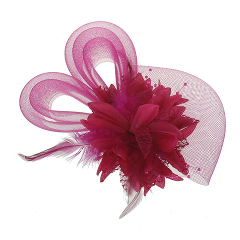 Feather and flower Fascinator