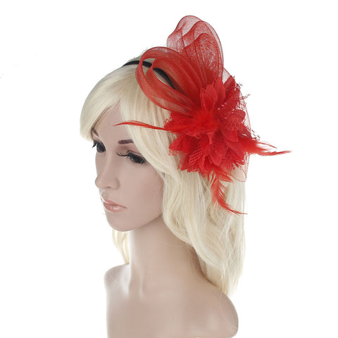 Feather and flower Fascinator