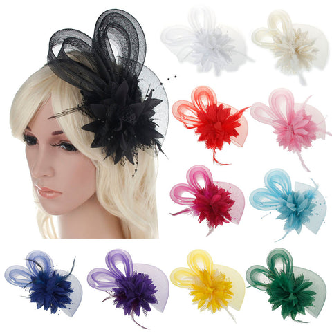 Feather and flower Fascinator