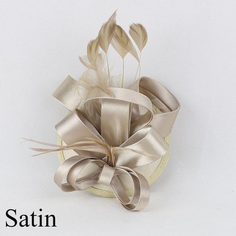 Fashion Feather Satin Fascinator