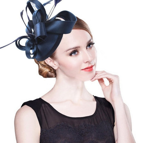 Fashion Feather Satin Fascinator
