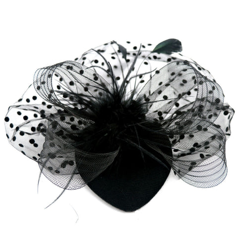 Elegant Veil Feather Fascinator
