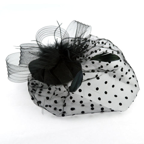Elegant Veil Feather Fascinator