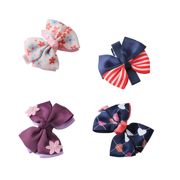 Flowers Hair Bow Fascinator