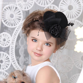 Mini Feather Rose Fascinator
