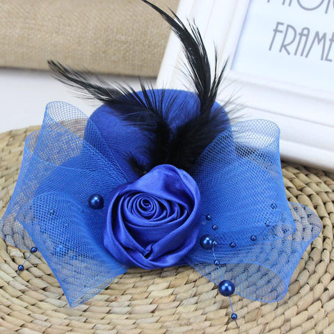 Mini Feather Rose Fascinator