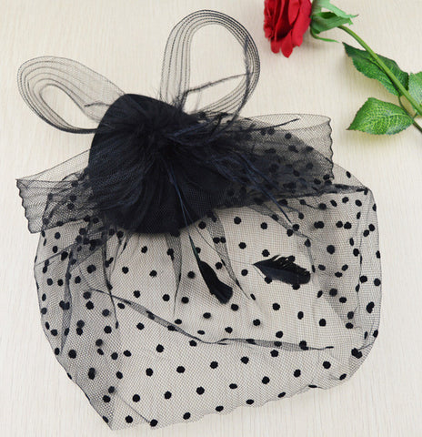 Elegant Veil Feather Fascinator