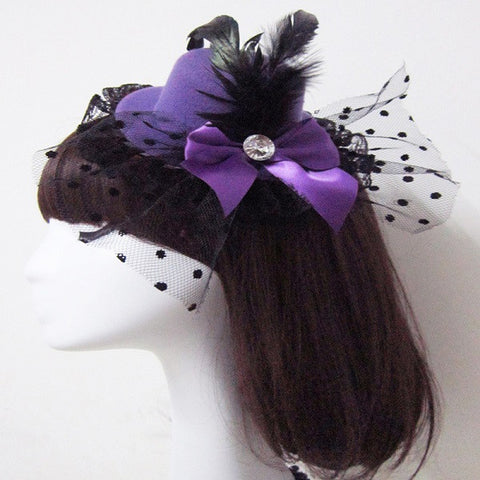 Feather Rose Lace Fascinator
