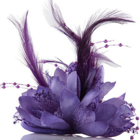 Flower Feather Fascinator
