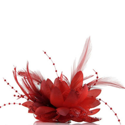 Flower Feather Fascinator