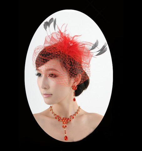Bridal Feather Party Fascinator