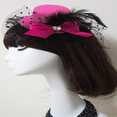 Feather Rose Lace Fascinator