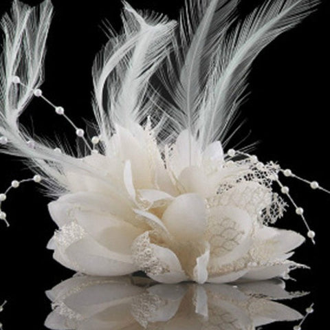 Flower Feather Fascinator