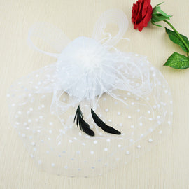 Elegant Veil Feather Fascinator