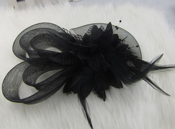 Feather and flower Fascinator