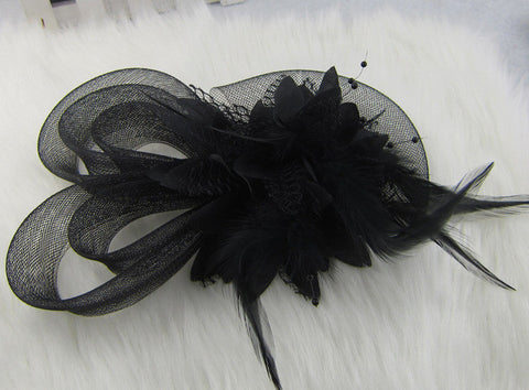 Feather and flower Fascinator