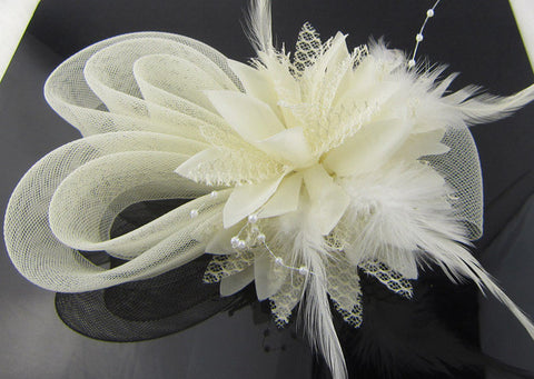 Feather and flower Fascinator