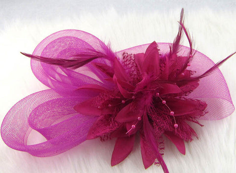Feather and flower Fascinator