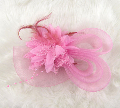 Feather and flower Fascinator