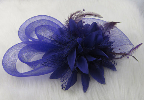 Feather and flower Fascinator