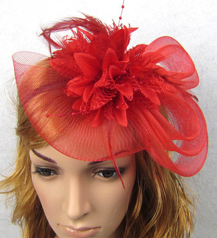 Feather and flower Fascinator