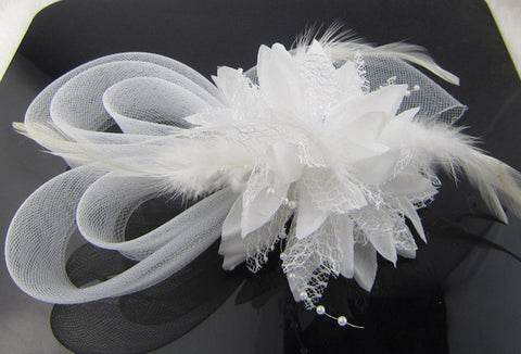 Feather and flower Fascinator