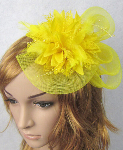 Feather and flower Fascinator
